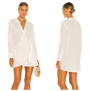 Revolve LSPACE Daydream Tunic In Cream Wrap Lightweight Cotton Summer Spring S